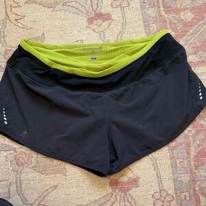 Smartwool Black and Yellow Athletic Shorts